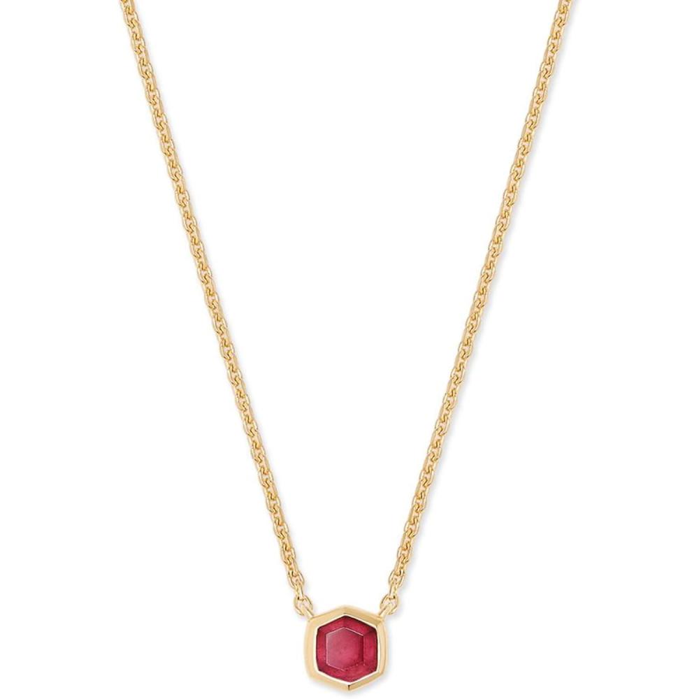 imageKendra Scott Davie Pendant Necklace18K GOLD VERMEIL  RED GARNET