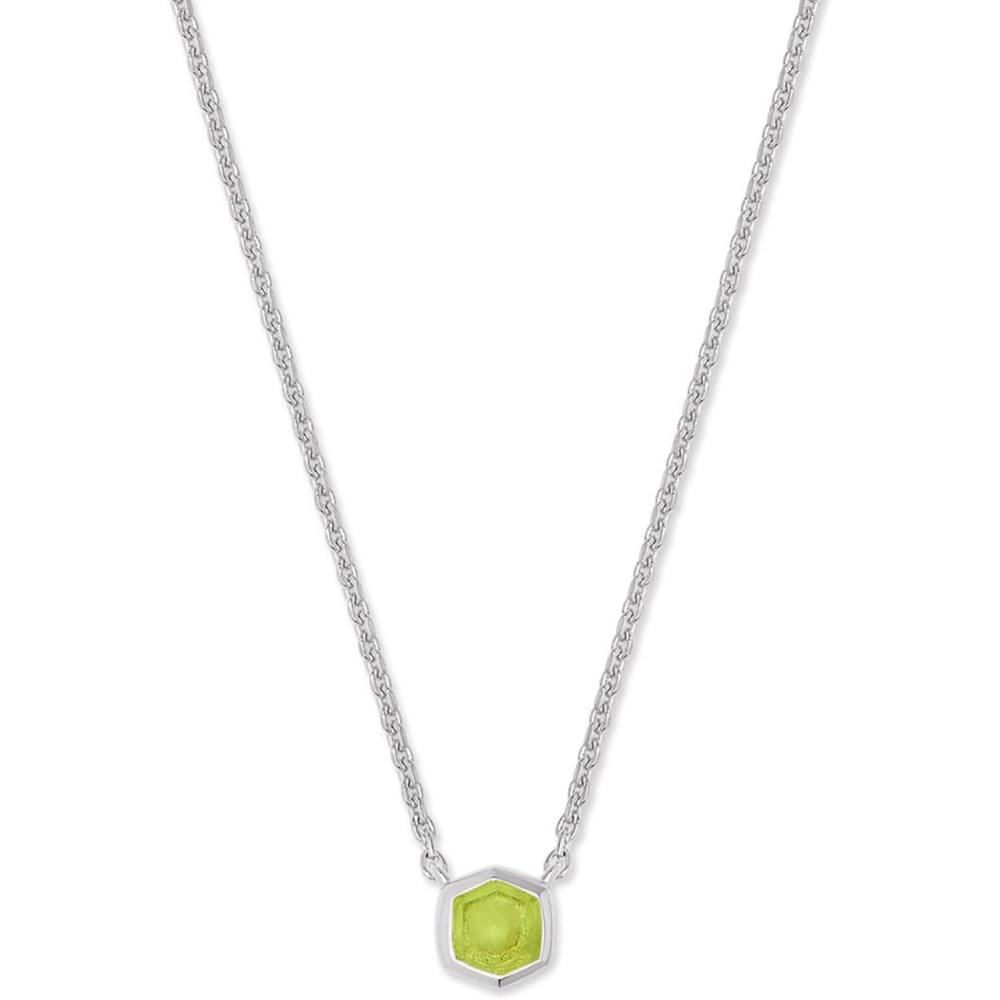 imageKendra Scott Davie Pendant NecklaceSTERLING SILVER  GREEN PERIDOT