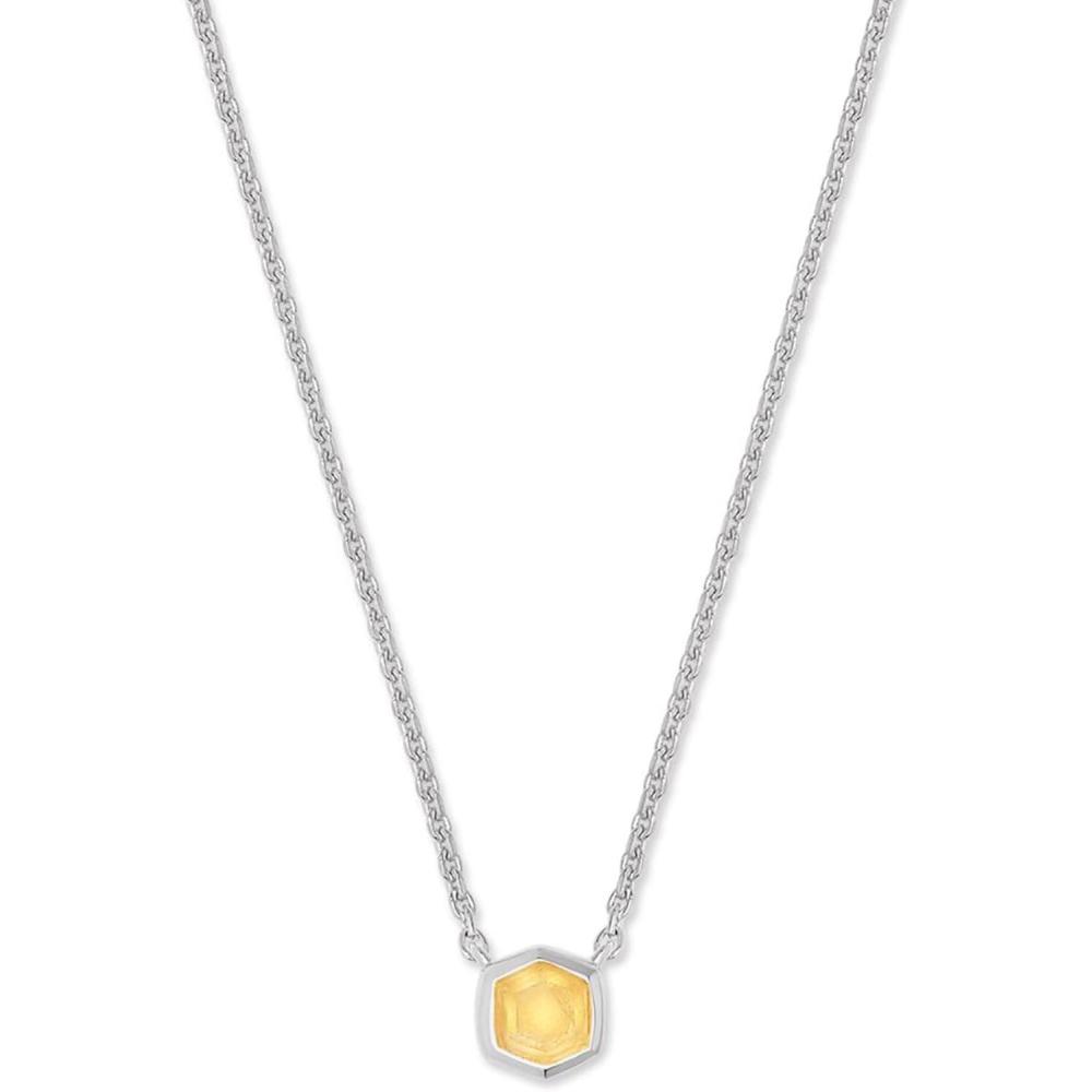 imageKendra Scott Davie Pendant NecklaceSTERLING SILVER  LIGHT CITRINE