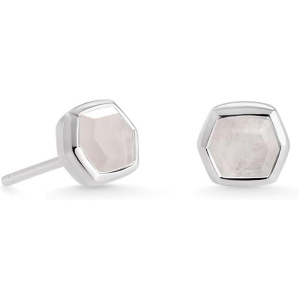 imageKendra Scott Davie Stud Earrings Fine Jewelry for WomenSTERLING SILVER  RAINBOW MOONSTONE