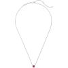 Kendra Scott Davie Pendant Necklace(STERLING SILVER – PINK RUBY)