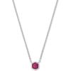 Kendra Scott Davie Pendant Necklace(STERLING SILVER – PINK RUBY)