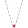 Kendra Scott Davie Pendant Necklace(STERLING SILVER – RED GARNET)
