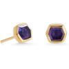 Kendra Scott Davie Stud Earrings, Fine Jewelry for Women(18K GOLD VERMEIL – IOLITE)