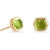 Kendra Scott Davie Stud Earrings, Fine Jewelry for Women(18K GOLD VERMEIL – PERIDOT)