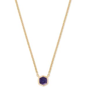 Kendra Scott Davie Pendant Necklace(18K GOLD VERMEIL – BLUE IOLITE)
