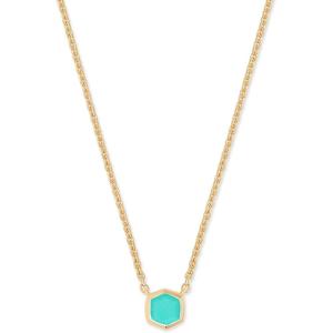 Kendra Scott Davie Pendant Necklace(18K GOLD VERMEIL – CHRYSOPRASE)