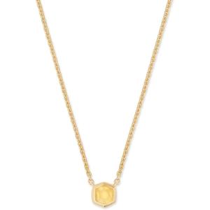 Kendra Scott Davie Pendant Necklace(18K GOLD VERMEIL – LIGHT CITRINE)