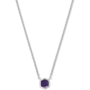 Kendra Scott Davie Pendant Necklace(STERLING SILVER – BLUE IOLITE)