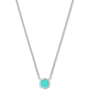Kendra Scott Davie Pendant Necklace(STERLING SILVER – CHRYSOPRASE)