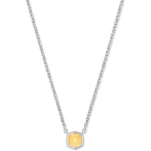 Kendra Scott Davie Pendant Necklace(STERLING SILVER – LIGHT CITRINE)