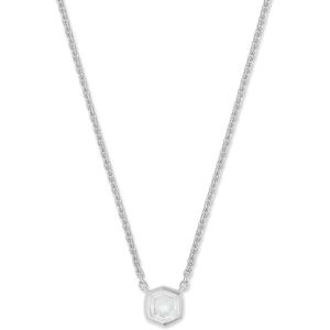 Kendra Scott Davie Pendant Necklace(STERLING SILVER – ROCK CRYSTAL)