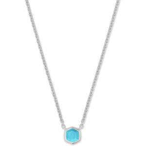 Kendra Scott Davie Pendant Necklace(STERLING SILVER – TURQUOISE)