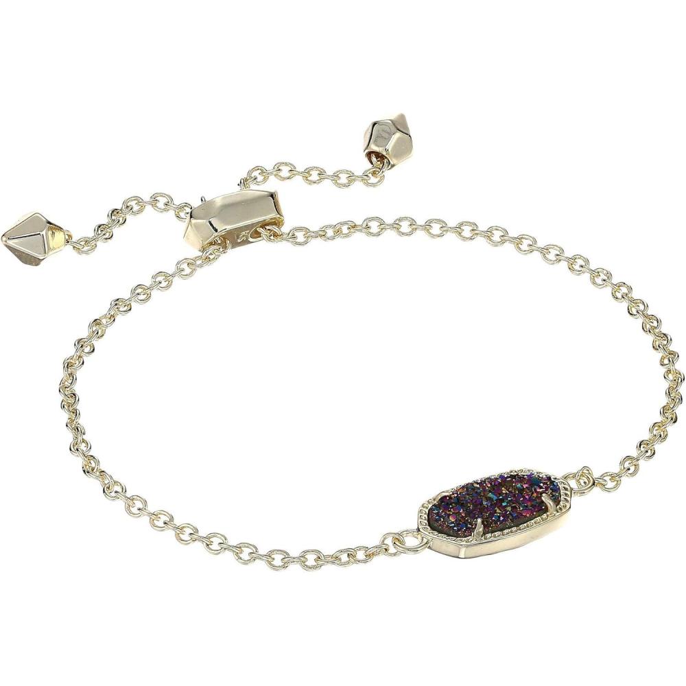 imageKendra Scott Elaina Adjustable Chain Bracelet for Women Fashion Jewelry GoldPlatedRHODIUM MULTI DRUSY