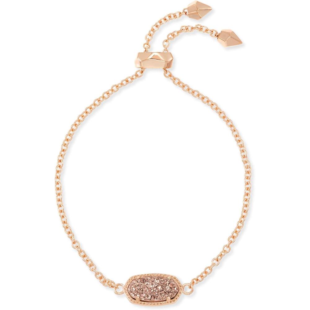 imageKendra Scott Elaina Adjustable Chain Bracelet for Women Fashion Jewelry GoldPlatedROSE GOLD  ROSE GOLD DRUSY