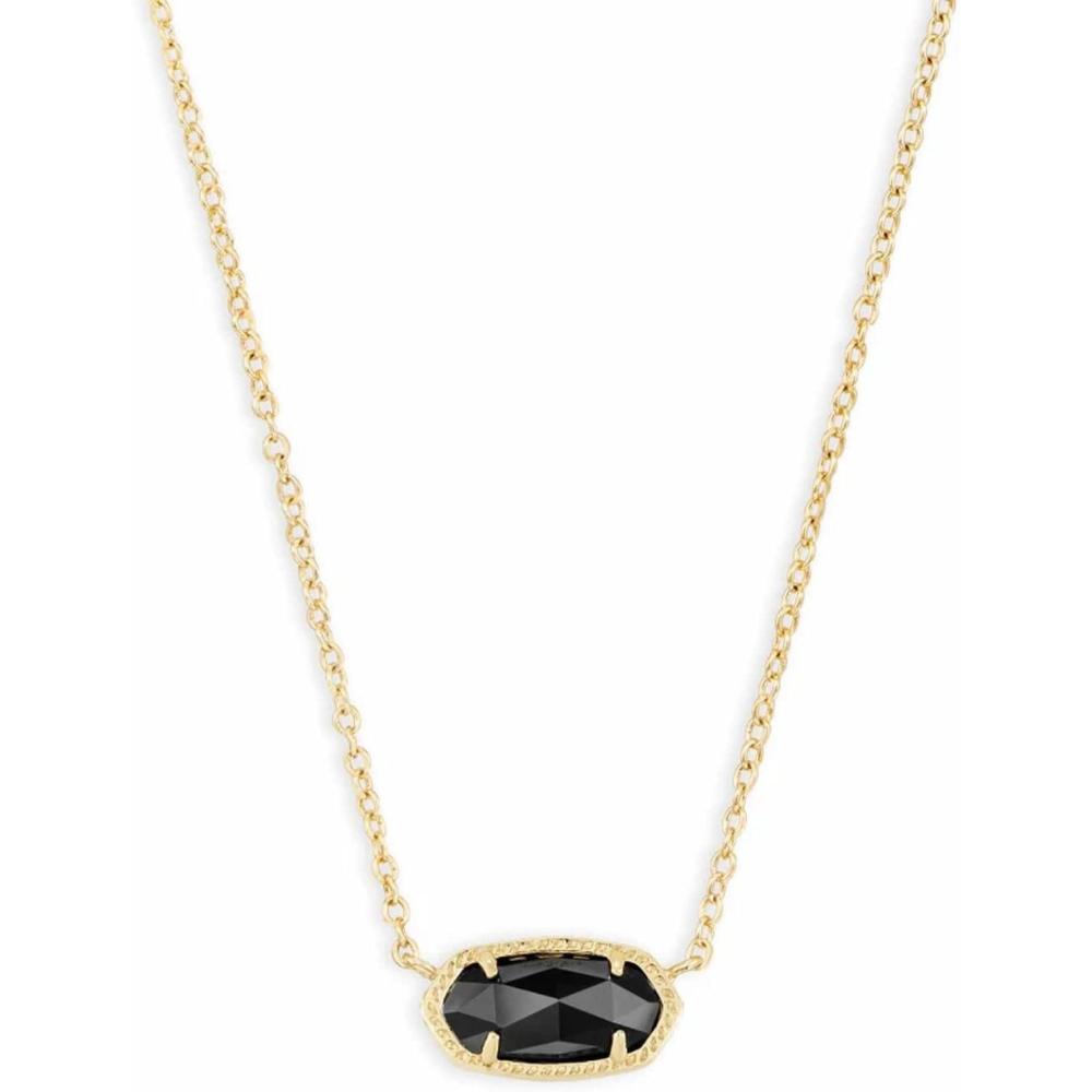 imageKendra Scott Elisa Pendant Necklace for Women Fashion Jewelry 14k GoldPlatedGOLD  BLACK