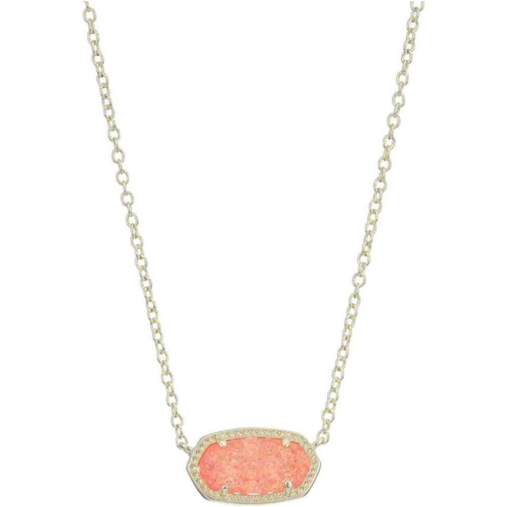 imageKendra Scott Elisa Pendant Necklace for Women Fashion Jewelry 14k GoldPlatedGOLD  CORAL DRUSY