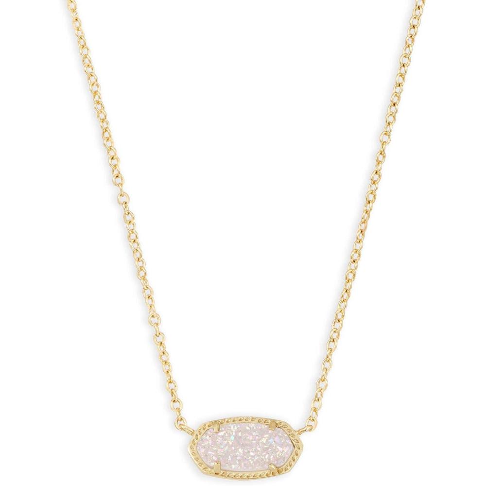 imageKendra Scott Elisa Pendant Necklace for Women Fashion Jewelry 14k GoldPlatedGOLD  IRIDESCENT DRUSY