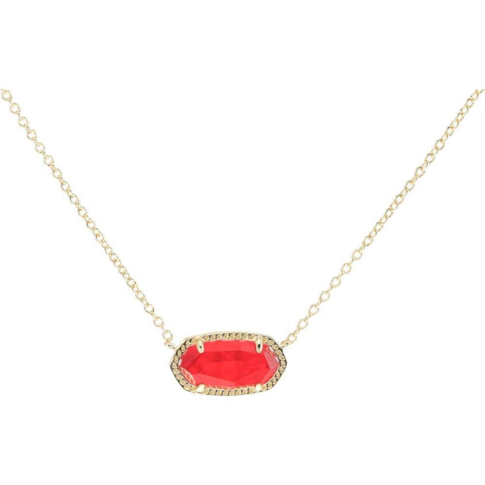 imageKendra Scott Elisa Pendant Necklace for Women Fashion Jewelry 14k GoldPlatedGOLD  RED ILLUSION