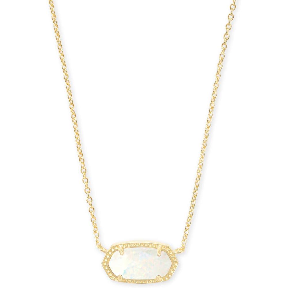 imageKendra Scott Elisa Pendant Necklace for Women Fashion Jewelry 14k GoldPlatedGOLD  WHITE OPAL