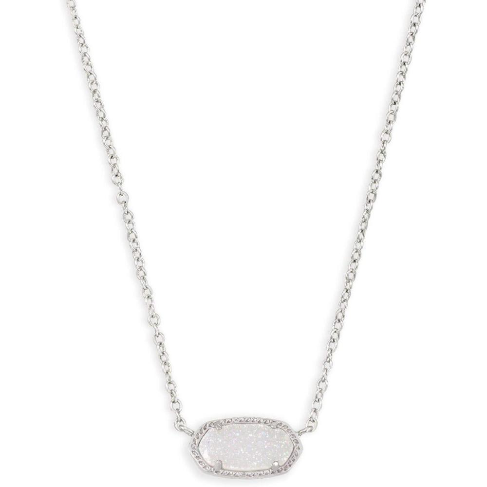 imageKendra Scott Elisa Pendant Necklace for Women Fashion Jewelry 14k GoldPlatedRHODIUM  IRIDESCENT DRUSY