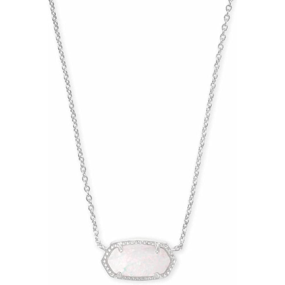 imageKendra Scott Elisa Pendant Necklace for Women Fashion Jewelry 14k GoldPlatedRHODIUM  WHITE OPAL