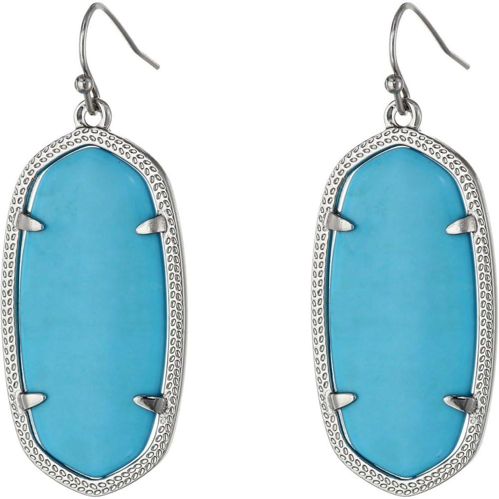 imageKendra Scott Elle Drop Earrings for WomenRhodiumTurquoise