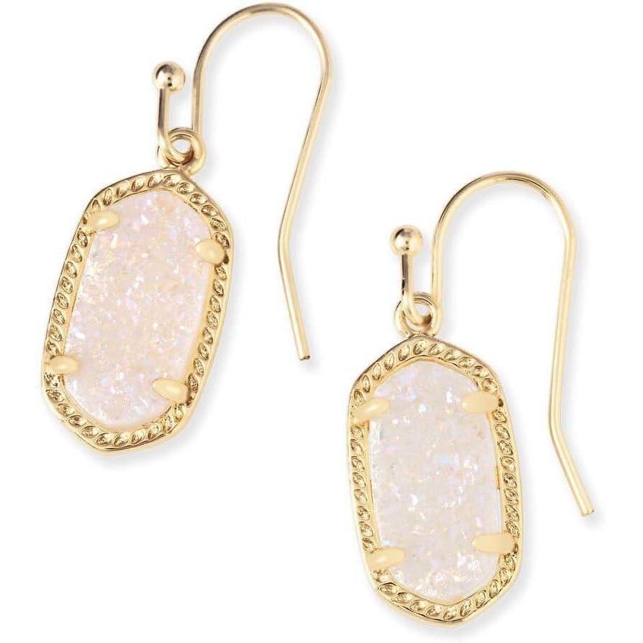 imageKendra Scott Lee Drop Earrings for WomenGOLD  IRIDESCENT DRUSY