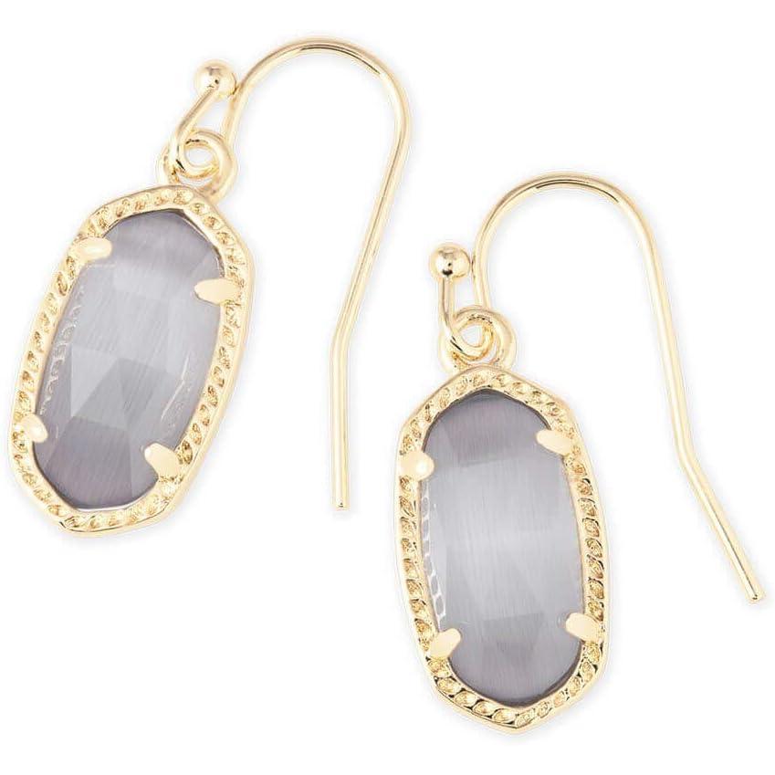 imageKendra Scott Lee Drop Earrings for WomenGOLD  SLATE CATS EYE