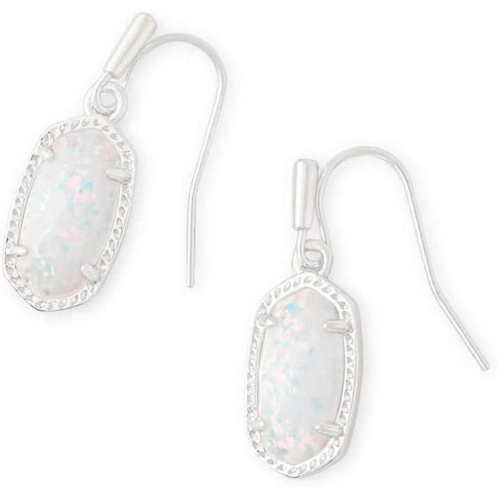 imageKendra Scott Lee Drop Earrings for WomenRHODIUM  WHITE OPAL