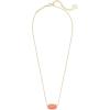 Kendra Scott Elisa Pendant Necklace for Women, Fashion Jewelry, 14k Gold-Plated(GOLD – BRIGHT CORAL)