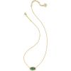 Kendra Scott Elisa Pendant Necklace for Women, Fashion Jewelry, 14k Gold-Plated(GOLD – BRONZE VEINED GREEN MALACHITE)