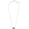 Kendra Scott Elisa Pendant Necklace for Women, Fashion Jewelry, 14k Gold-Plated(GOLD – BRONZE VEINED TURQUOISE)