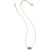 Kendra Scott Elisa Pendant Necklace for Women, Fashion Jewelry, 14k Gold-Plated(GOLD – BRONZED VEINED VIOLET MAGNESITE)