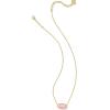 Kendra Scott Elisa Pendant Necklace for Women, Fashion Jewelry, 14k Gold-Plated(GOLD – CARNATION KYOCERA OPAL)