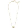 Kendra Scott Elisa Pendant Necklace for Women, Fashion Jewelry, 14k Gold-Plated(GOLD – DICHROIC GLASS)