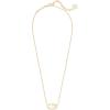 Kendra Scott Elisa Pendant Necklace for Women, Fashion Jewelry, 14k Gold-Plated(GOLD – WHITE OPAL)