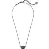 Kendra Scott Elisa Pendant Necklace for Women, Fashion Jewelry, 14k Gold-Plated(GUNMETAL – BLACK DRUSY)