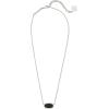 Kendra Scott Elisa Pendant Necklace for Women, Fashion Jewelry, 14k Gold-Plated(RHODIUM – BLACK DRUSY)