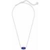 Kendra Scott Elisa Pendant Necklace for Women, Fashion Jewelry, 14k Gold-Plated(RHODIUM – COBALT CATS EYE)