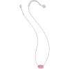 Kendra Scott Elisa Pendant Necklace for Women, Fashion Jewelry, 14k Gold-Plated(RHODIUM – HOT PINK DRUSY)