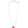 Kendra Scott Elisa Pendant Necklace for Women, Fashion Jewelry, 14k Gold-Plated(RHODIUM – RED ILLUSION)