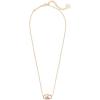 Kendra Scott Elisa Pendant Necklace for Women, Fashion Jewelry, 14k Gold-Plated(ROSE GOLD – DICHROIC GLASS)