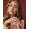 Kendra Scott Elle Drop Earrings for Women(GOLD – BRONZE VEINED TURQUOISE)