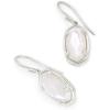 Kendra Scott Lee Drop Earrings in Sterling Silver, Fine Jewelry for Women(IVORY MOTHER OF PEARL)
