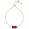 Kendra Scott Elaina Adjustable Chain Bracelet for Women, Fashion Jewelry, Gold-Plated(GOLD – BERRY CLEAR GLASS)