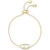 Kendra Scott Elaina Adjustable Chain Bracelet for Women, Fashion Jewelry, Gold-Plated(GOLD – IRIDESCENT DICHROIC GLASS)