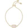 Kendra Scott Elaina Adjustable Chain Bracelet for Women, Fashion Jewelry, Gold-Plated(GOLD – IRIDESCENT DRUSY)