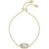 Kendra Scott Elaina Adjustable Chain Bracelet for Women, Fashion Jewelry, Gold-Plated(GOLD – IVORY MOTHER OF PEARL)