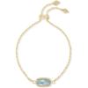 Kendra Scott Elaina Adjustable Chain Bracelet for Women, Fashion Jewelry, Gold-Plated(GOLD – LIGHT BLUE ILLUSION)